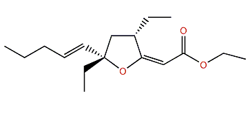 (E)-Ethyl 2-((3S,5S)-3,5-diethyl-dihydro-5-((E)-pent-1-enyl)-furan-2(3H)-ylidene)-acetate